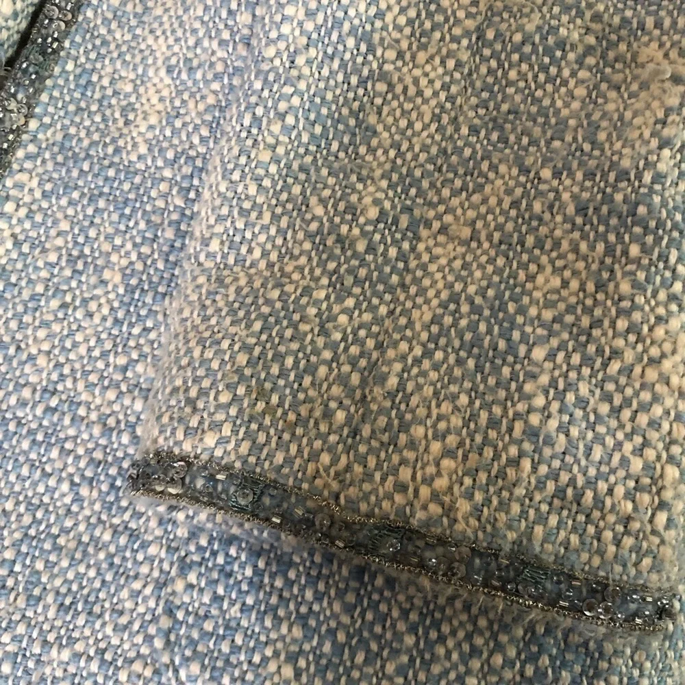 Walter Baker tweed jacket beaded embellishments